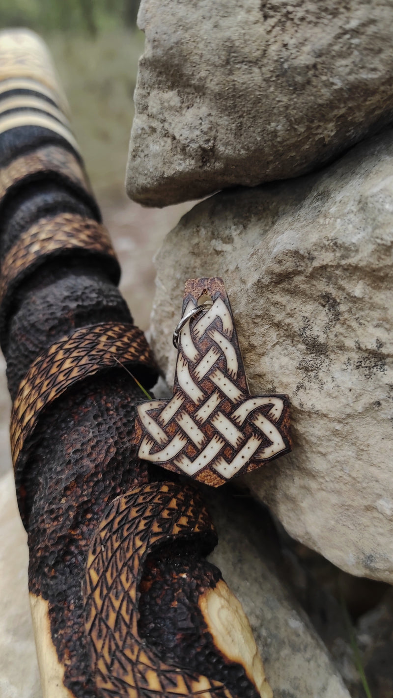 Knotwork Mjolnir Pendant