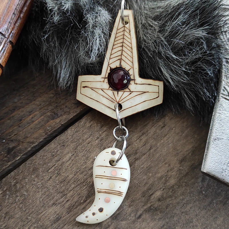 Bone Claw charm pendant