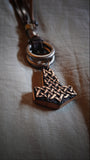 Silver Birch Knotwork Mjolnir